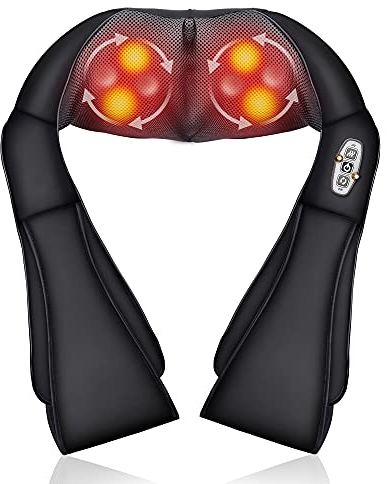 COMFIER Massagegerät mit Wärmefunktion, Shiatsu Nackenmassagegerät mit Wärme, Muskelschmerzlinderung für Nacken, Schulter, Rücken, Geschenke für Männer/Frauen/Mama/Papa