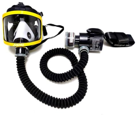 EEYZD Cubierta facial completa portátil reutilizable con sistema respirador + 1 cartucho de filtro + 1 manguera de aire larga, para pintura en aerosol, decoración de la casa y otros trabajos