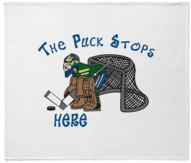 CafePress The Puck Stops Throw Blanket Super Soft Fleece Plush Throw Blanket, 60x50