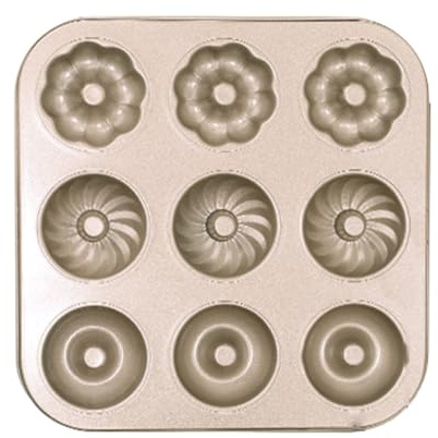 Molde para rosquillas de horno | Bandeja de cocina con revestimiento antiadherente – Bandeja para rosquillas – Ideal para la preparación del desayuno y la creación de aperitivos L