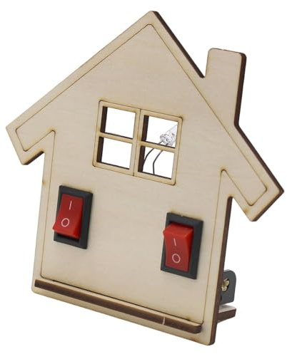 Double Control Model Wooden Kit Handmade Electrical Circuit Experiment Technology Toy for Elementary School