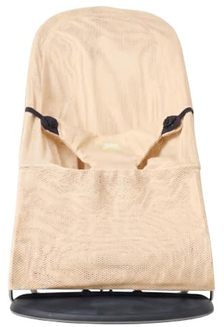Överdrag till babyhängmatta – nättyg. Belltop överdrag kompatibel med babybjörn sommarhängmatta. Babysits med termoregulerande förmåga, barns gungstol, bekväm sommar (beige)