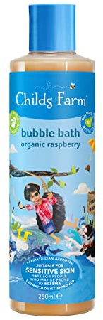 Childs Farm | Kids Bubble Bath 250ml | Organic Raspberry | Gently Cleanses & Soothes | Suitable for Dry, Sensitive & Eczema-Prone Skin