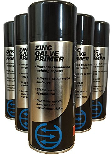 (PACK OF 4) 400ml Cold Zinc Galve Primer spray paint - Silver Galv