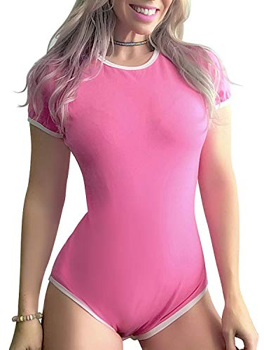 LittleForBig Cotton Romper Onesie Pajamas Bodysuit-Pastel Series Pink M