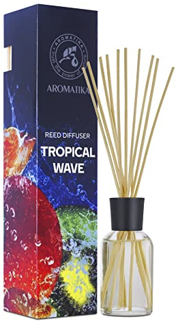 Raumduft Diffuser Tropische Welle 100ml - Duftdiffusor mit Stäbchen - Aquatischer Duft - Raumbeduftung - Zimmerduft - Raumluft - Aromadiffusers - Lufterfrischer - Reed Diffuser