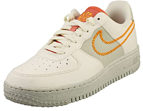 NIKE Womens Air Force 1 07 Low Leather Synthetic Coconut Milk Light Curry Trainers 5 UK