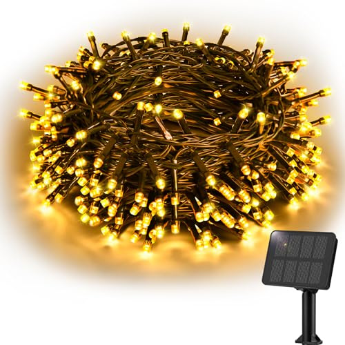 Etopgo Solar String Lights Outdoor, 16FT 50LED Solar Fairy Lights Waterproof 8 Modes Garden Lights Outdoor for Tree,Patio, Garden,Yard,Home,Wedding,Party