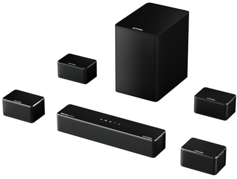 ULTIMEA 7.1CH Surround Sound System for TV, Soundbar with Dolby Atmos, 6.5 Wireless Subwoofer, APP Control, 4 Wired Surround Speakers, Peak Power 460W Soundbar for TV, Poseidon D80 (New 2025 Model)