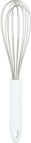 RBV Birkmann Fouet en acier inoxydable, silicone, blanc, grand modèle