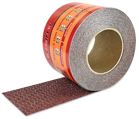 GEOGIEEW Sandpapper rulle set, diamantform sandpapper, 93 mm x 10 m | korn 150 | slipblock för träbearbetning, metall, plast, bil-