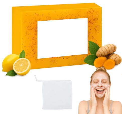 Cleansing Soap Bar with Net Sponge – Deep Pore Cleanser, Brightening and Moisturizing, Gentle for All Skin Types, Organic Skincare (1PC)