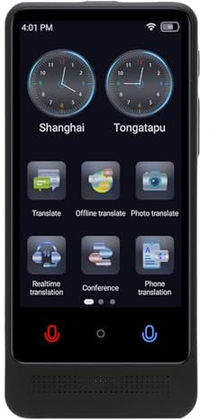 Xiuganpo Traduttore Linguistico AI, Dispositivo di Supporto Bidirezionale in Tempo Reale per Viaggi di Apprendimento, Schermo da 4 Pollici, Traduzione di Foto Online Offline per Viaggiatori D'affari