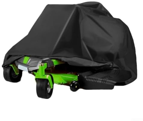 Copertura per tosaerba Oxford 210d impermeabile per trattore da equitazione, con coulisse, protezione per attrezzature da giardino, colore nero, dimensioni 201 x 117 x 140 cm