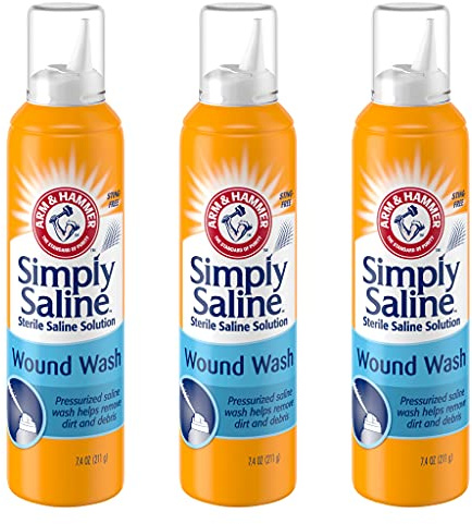 Arm & Hammer Simply Saline Wound Wash 7.4 Ounce - 3 Pack