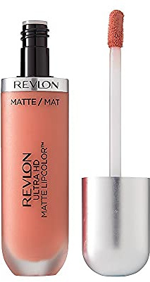 REVLON Ultra HD Matte Lipcolor Velvety Lightweight Matte Liquid Lipstick in Nude Brown 0.2 oz, Embrace (640), 1 Count