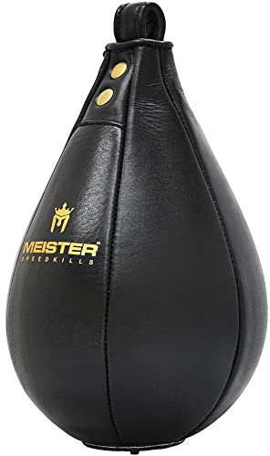 Meister SpeedKills Sac de Vitesse en Cuir avec Poche en Latex léger – Noir – Taille L (26,7 x 17,8 cm) (26,7 x 17,8 cm)