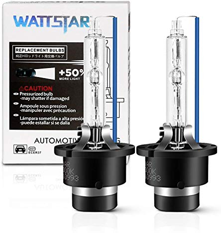 wattstar Ampoules Lampe de phare au xénon HID D2S de voiture, 35W 4300K 12V Xenarc Décharge Gazeuse Lampe Voiture Luminosité Brillante(lot de 2)