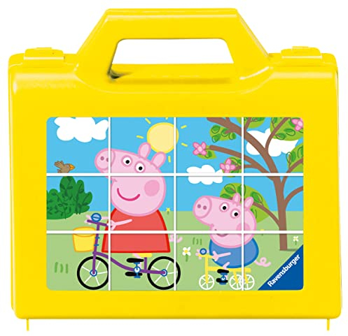 Puzzle Ravensburger per bambini 055760 - Fun with Peppa - Puzzle a cubi Peppa Pig da 12 pezzi per bambini dai 4 anni in su