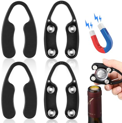4 Stücke Kapselschneider,Foil Wein Cutter, Weinflaschen Kapselschneider Wein Folienschneider für Weinflaschen, Korkenzieher, Weinfolienschneiden für Entfernen Von Alufolie Von Weinflaschen