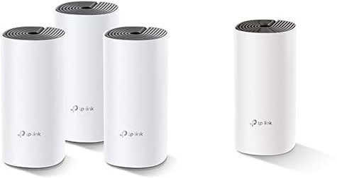TP-Link Deco M4 (3-Pack) Système WiFi Mesh AC 1200 Mbps pour la Maison & Deco WiFi Mesh performant Deco M4(1-Pack), Boitier Additionnel, Couverture WiFi de 140㎡ Supplémentaires