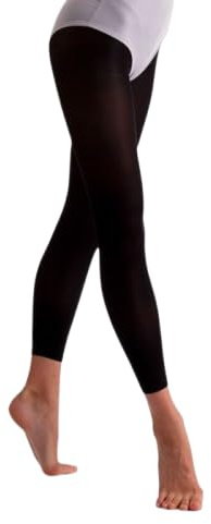 REEVE 3 paia di collant senza piedi per bambini, 40 denari, morbidi collant da danza per ragazze, collant senza piedi da danza, su misura per ballerini, Nero , 7-9 Years