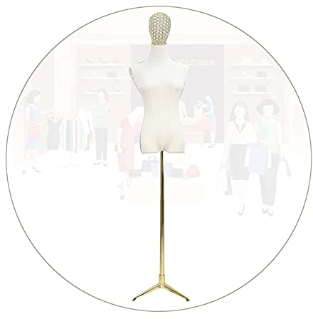 Maniquí De Sastre Femenino, Maniquí De Torso, Maniquí Femenino, Torso, Tienda, Ventana, Cubierta De Lino, Forma De Vestido De Mujer, 57-83 Pulgadas De Altura Ajustable, Marco De Exhibición De Joyería