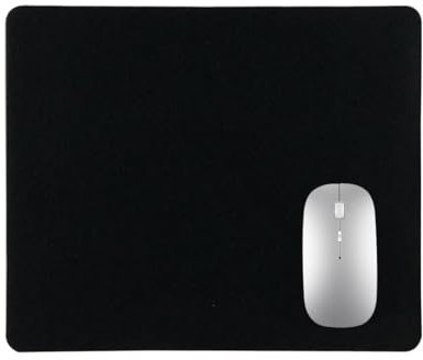 WeddHuis Gaming Maus pad mit rutschfeste Gummiunterseite, wasserdichte Ultraglatte Waschbar Mouse Pad für Kabellose Maus Laptop PC Büro Zuhause Arbeiten Spiele (22x18CM) (Schwarz)