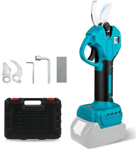 Sécateur Électrique Sans fil Compatible avec Makita 18 V, 45mm Secateur à batterie Professionnel Secateur de Jardin avec LCD, Moteur Sans Balais pour Jardinage, Vigne, Arbre Fruitier (Sans batterie)