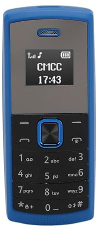 VBESTLIFE Teléfono Miniatura 2G, gsm 850/900/1800/1900MHz, Teléfono Móvil con Tarjeta SIM Estándar, Compatible con Reproductor de Música y BT, Cambiador de Voz, para Personas Mayores (Blue)