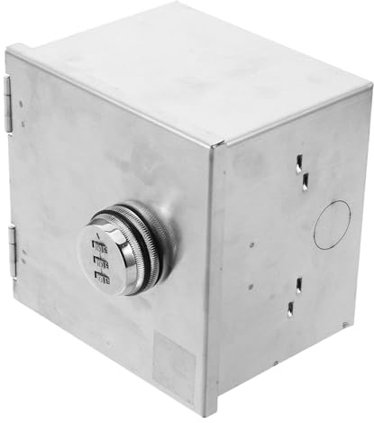Gatuida Boîtier de Protection Antivol pour Prise Électrique en Acier Inoxydable, Montage Mural, Couleur Argenté, pour Jardin et Espaces Commerciaux