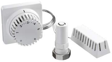 Oventrop Thermostat Uni FH mit Fernverstellung, weiß Kapillarrohr 5000 mm