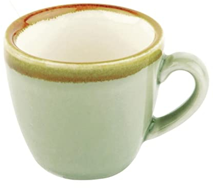 Olympia Kiln Espresso Kaffeetassen 85ml / 3oz (Packung mit 6), Moosfarbenes verglastes Porzellan, Chip Resistant, Mikrowelle / Spülmaschinenfest, Passend für Untertassen: GP239, GP345, GP361, GP477, GP476