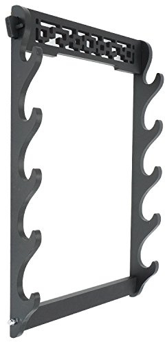 5-Tier espada soporte pantalla soporte de pared soporte de la espada Samurai Katana Wakizashi Tanto perchero de pared Espada accesorio de cinco capa