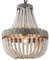 Newrays Retro Loft Vintage Rustikale Runde Holzperlen Pendelleuchte E27 Led Hängende Lampe Dekor Lichter Moderne Für Wohnzimmer Hotelküche (Small)