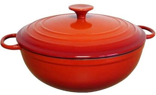 Baumalu Bräter aus Gusseisen, rund, niedrig, 26 cm, Rot mit Farbverlauf Tradition