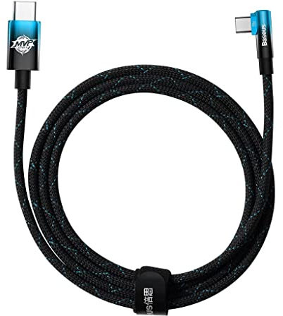 Baseus MVP2 Câble USB-C vers USB-C, 100 W, 2 m (noir/bleu)