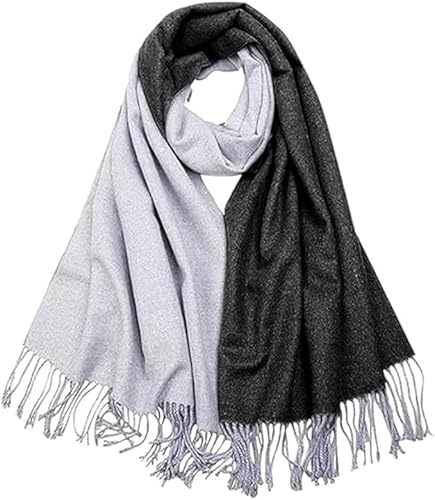CLELLA Cachemire Écharpe Femmes Hiver Écharpe Doux et Respirant Peau Amicale Écharpe Chaude et Mouchoir Décontracté Écharpes Douces et Longues Écharpes (Gris Foncé)