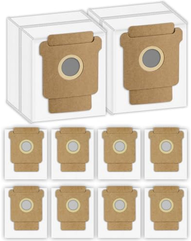 (10 pièces) Q0520 Q052020 Sacs à Poussière de Rechange Compatibles avec l'aspirateur Robot iRobot Roomba 2 Essential avec Station de Vidage Automatique Q0250, kit d'accessoires pour Sacs à Poussière