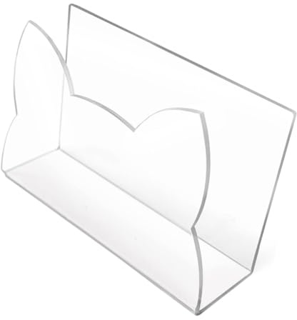 Porte-lettres en forme de chat - 15 x 5,5 x 10 cm - Acrylique transparent - Organiseur pour enveloppes de bureau