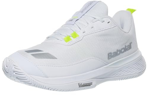 Babolat Women's SFX Evo Pickleball Shoes, White/Silver, 6.5 UK