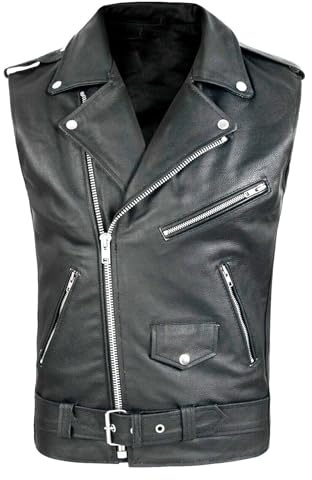 Gilet Sans Manche Homme Col Revers- Veste Moto Manche Longue Grande Taille En Cuir Pu Coupe Ajustée Décontracté Style Vintage Chic Manteau Irrégulier Zippé Passe-Partout Tempérament Blousons