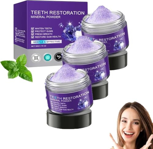 Dormorna Tooth Repair Mineral Powder, Dormorna Mineralpulver zur Zahnrestauration, Zahnreparatur Mineral Puder, Zahnrestaurations Mineralpuder Zahnweiss Pulver Zahnstärkung und Zahnfleischpflege (3)