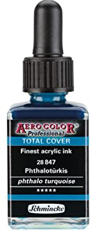 Schmincke – AERO COLOR® Professional - feinste Airbrushfarben, Phthalotürkis - 28 ml