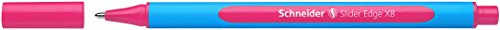 Schneider Schreibgeräte Kugelschreiber Slider Edge, Kappenmodell, XB, Pink, Schaftfarbe: Cyan-Pink, blau, rosa