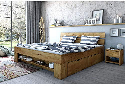 Elfo Futonbett Futonliege Sevilla 140x200 inkl Schubladen Wildeiche NEU