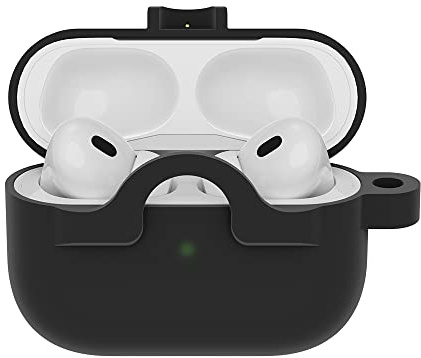 OtterBox Soft Touch Kopfhörer Hülle für AirPods Pro (1.gen / 2.gen) & AirPods Pro 2, stoßfeste, sturzsichere, ultraflache, Kratz- und Abriebfeste Schutzhülle für Apple AirPods, Schwarz