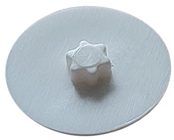 Enkotrade 10 Stück Abdeckkappen für Schrauben Weiß, Torx T20, 6-Lobe, Zierkappen zum Abdecken mit Kopflochbohrung, einstecken in Kopf Loch, Schraubenkappen