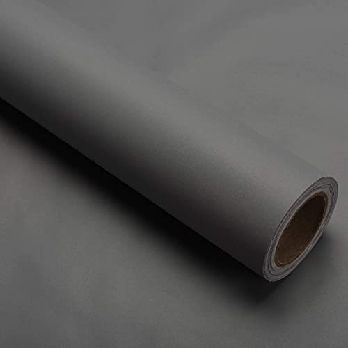 40cm x10m Grey Wallpaper Self Adhesive Vinyl Film Peel and Stick Wallpaper Furniture Stickers Sticky Back Plastic Removable DIY Decorative for Kitchen Living Room Bedroom Shelf Liner Upgrade Thicker