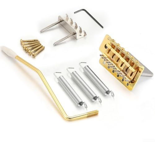 Pont de trémolo pour guitare électrique, système d'assemblage à double verrouillage, système de trémolo Bbridge pour guitare électrique SQ ST (doré)